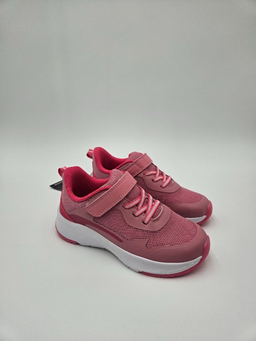 NWT Athletic Works Girls Pink Mesh Jog Sneakers | Size 11